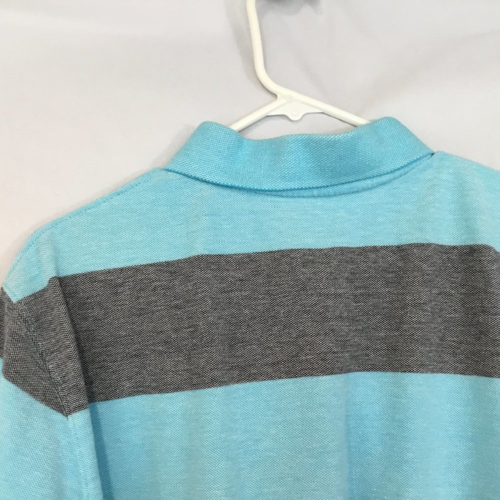 St. John's Bay Men's 2-Button Cotton Polo Shirt Short Sleeve Striped Size XL - Picture 7 of 11